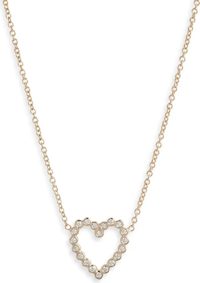 14K Gold Diamond Heart Pendant Necklace | Nordstrom