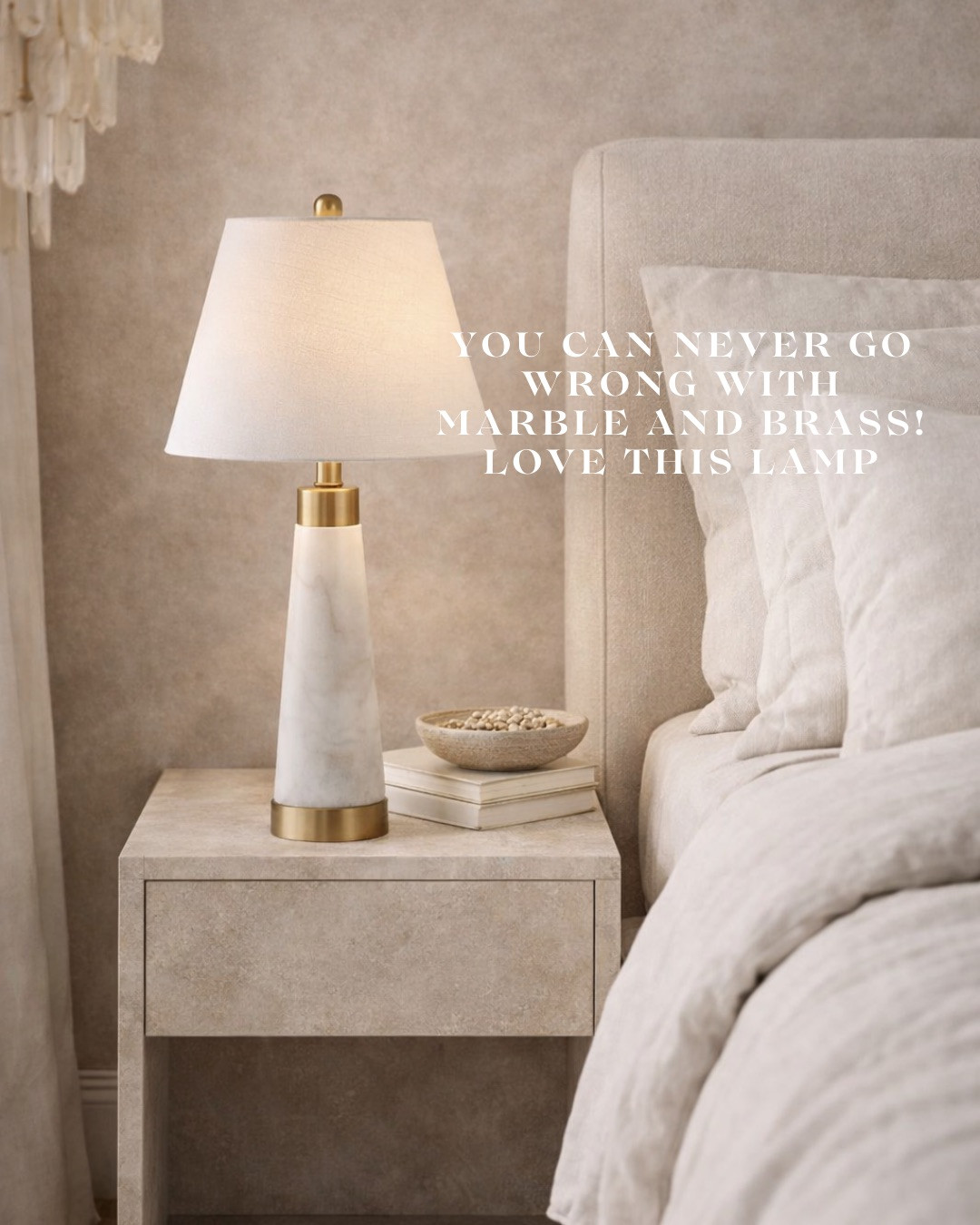 UNDER $50 — MARBLE & BRASS TABLE LAMP THAT LOOKS HIGH-END

You truly can’t go wrong with MARBLE and BRASS. This lamp instantly elevates a nightstand, console, or entry table and gives that designer, layered look without the designer price tag. The clean silhouette, warm brass detail, and soft neutral shade make it one of those forever pieces you’ll use in every home.

Classic. Timeless. So good.

#Amazon #TheHillaryStyle #MarbleLamp #BrassAccent #NeutralHomeDecor #LuxuryForLess #AmazonHomeFinds #BedroomInspo #DesignerStyle #AffordableDecor 

 #LTKmomlife #LTKOver40 #LTKHome