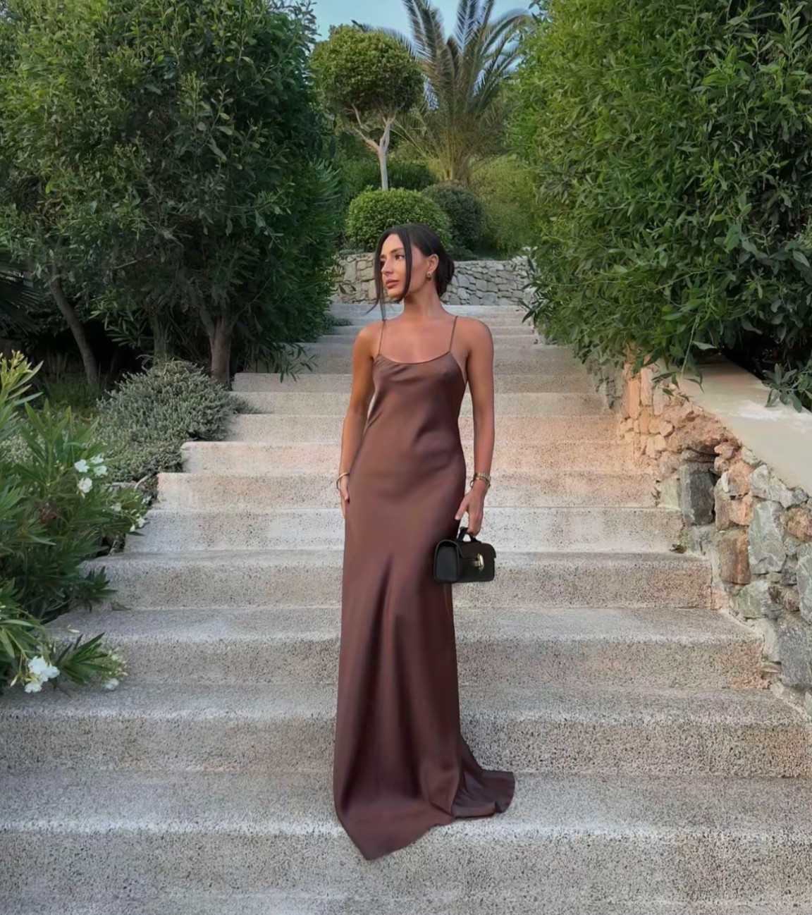 Chocolate satin maxi dress of dreams 

#LTKuk #LTKFashionMonth #LTKeurope