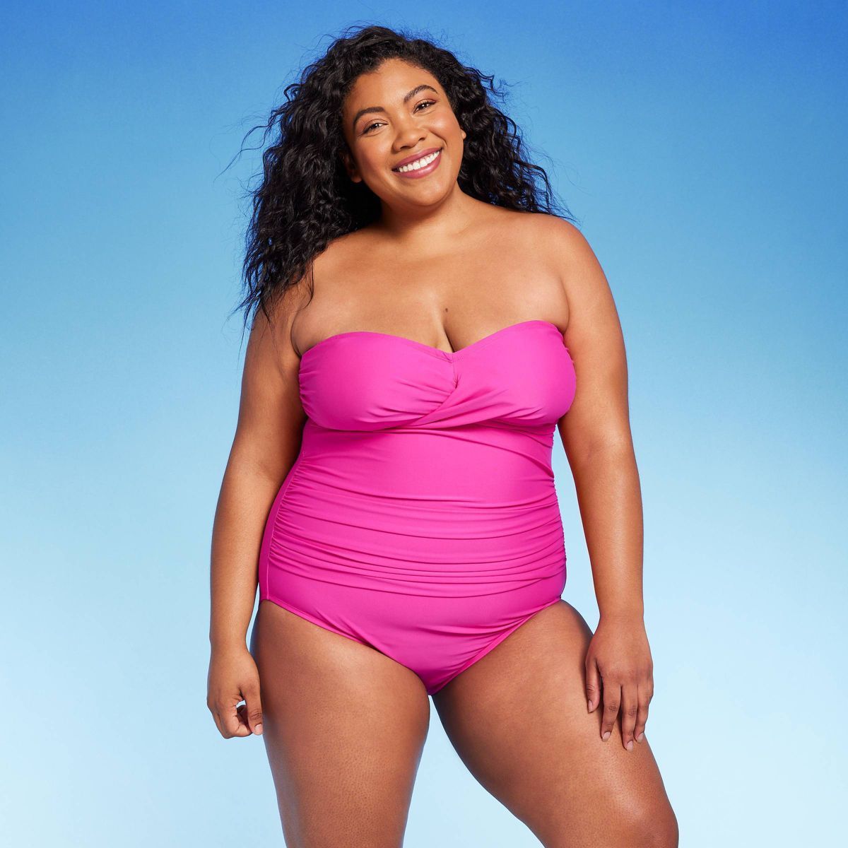 Women's Full Coverage Tummy Control Twist-Front One Piece Swimsuit - Kona Sol™ Pink 14 | Target