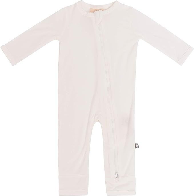 KYTE BABY Soft Bamboo Rayon Rompers, Zipper Closure, 0-24 Months (12-18 Months, Cloud) | Amazon (US)