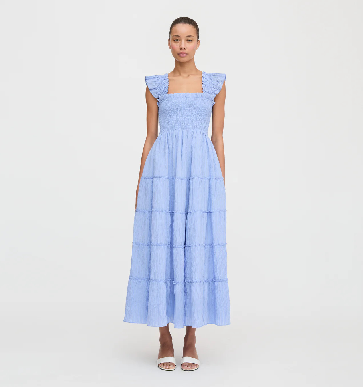 The Ellie Maxi Nap Dress - Green Stripe | Hill House Home US