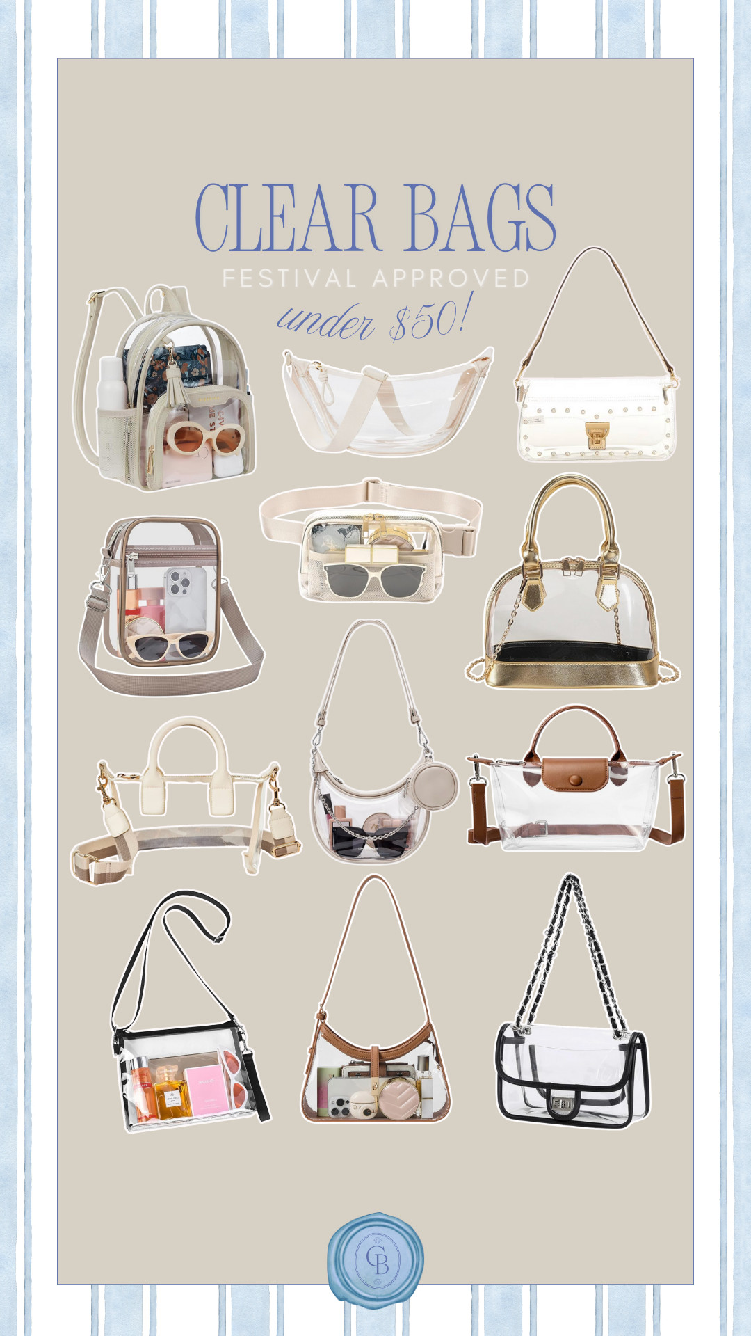 Festival approved clear bags under $50!

#LTKFindsUnder50 #LTKStyleTip #LTKItBag