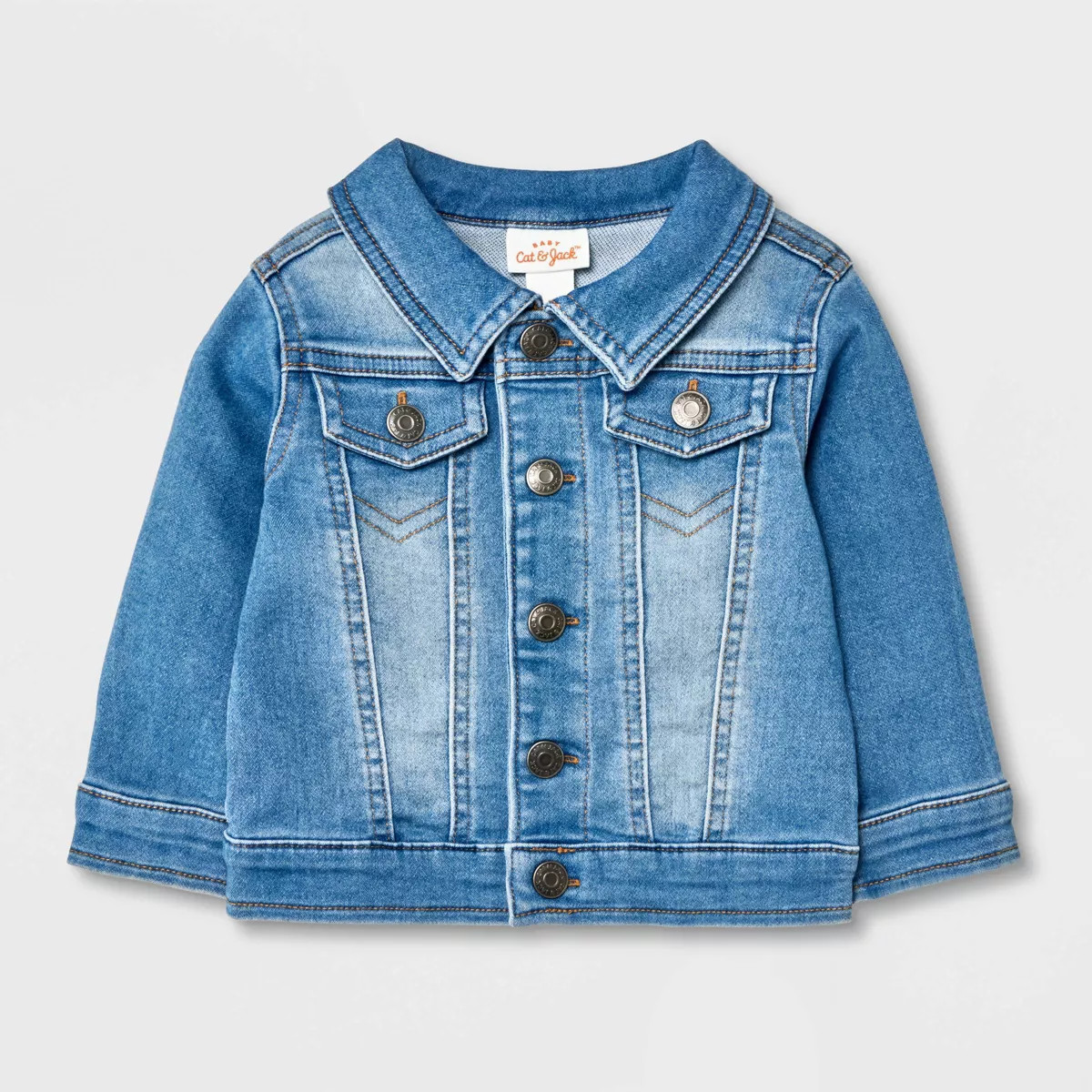 Baby Fall Layering Denim Jacket - Cat & Jack™ Light Wash | Target