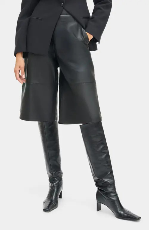 ALIGNE Kayleigh Leather Culottes in Black at Nordstrom, Size 10 | Nordstrom
