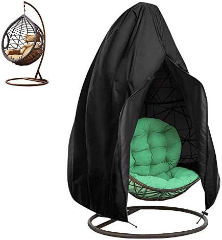 Mowaway Patio Hanging Egg Chair Cover with Zipper Single Wickers Egg Swings Chair Cover Waterproofs  | Amazon (US)