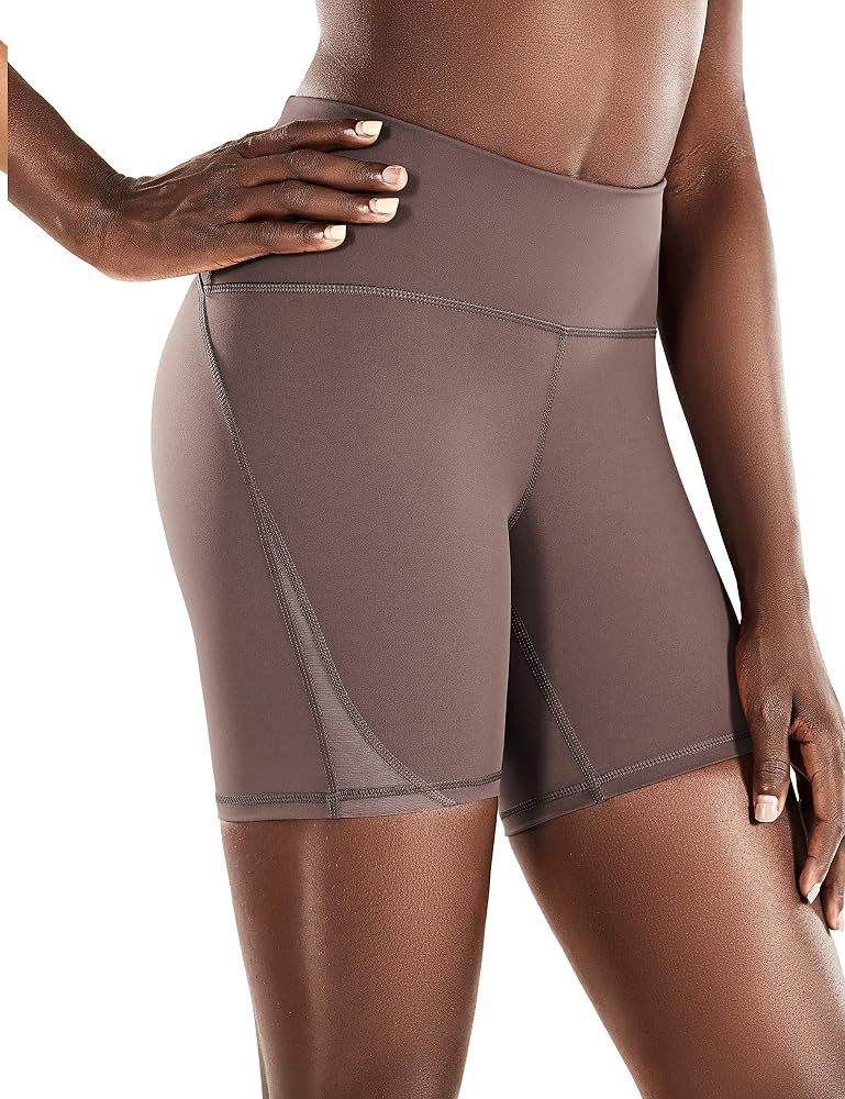 CRZ YOGA Women's Naked Feeling High Waisted Biker Shorts Tummy Control Sports Workout Yoga Shorts... | Amazon (US)