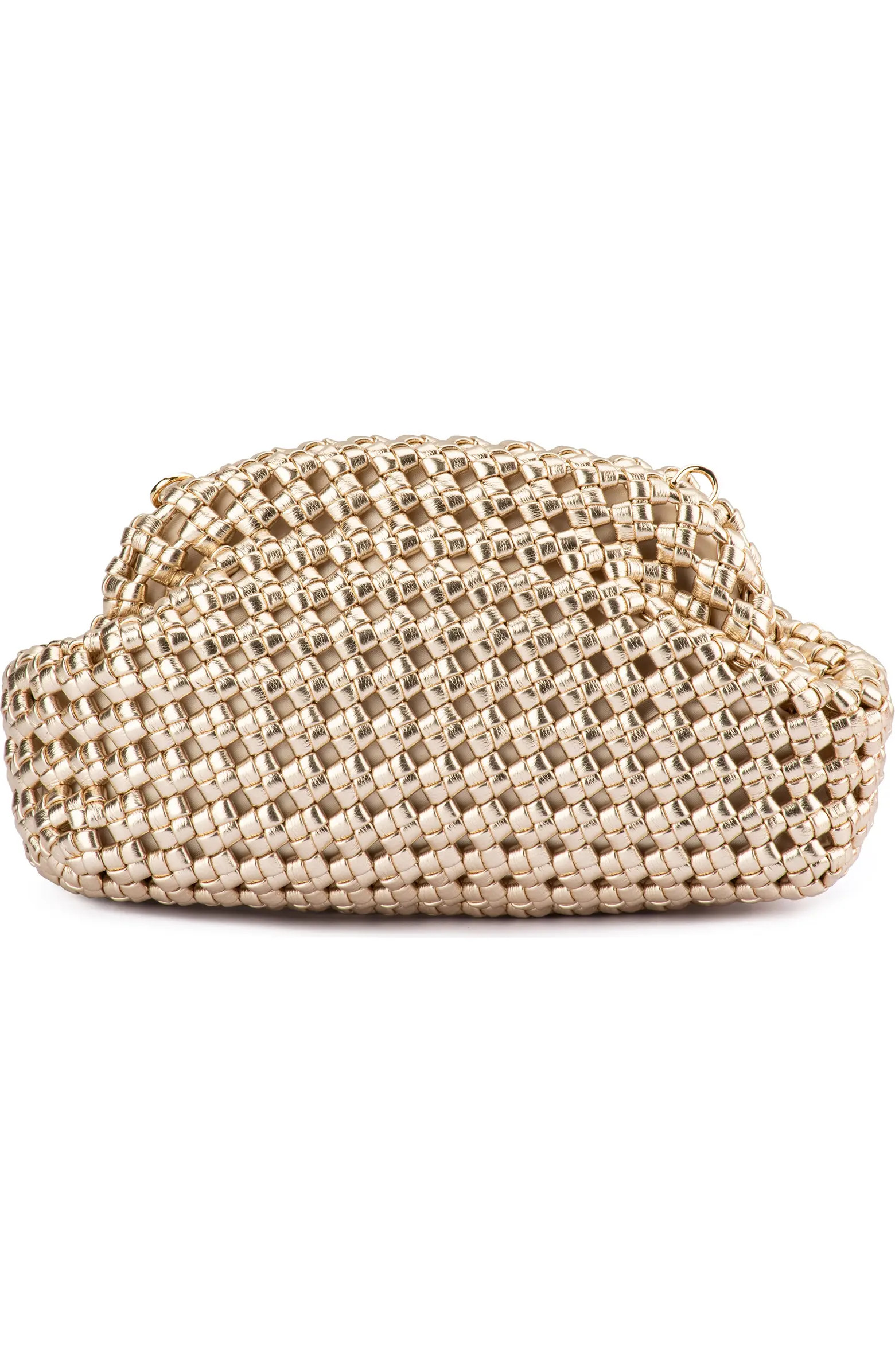 Everly Handwoven Faux Leather Frame Clutch | Nordstrom