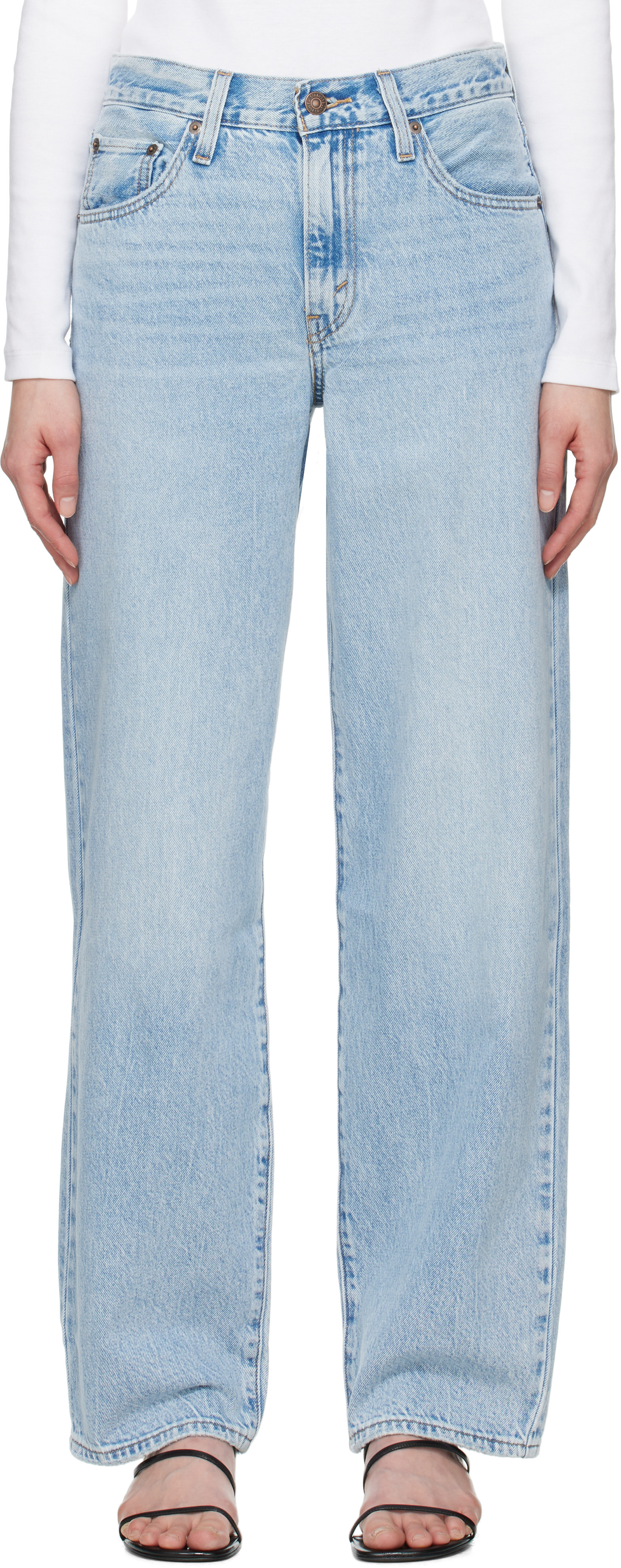 Levi's Blue Baggy Dad Jeans | SSENSE