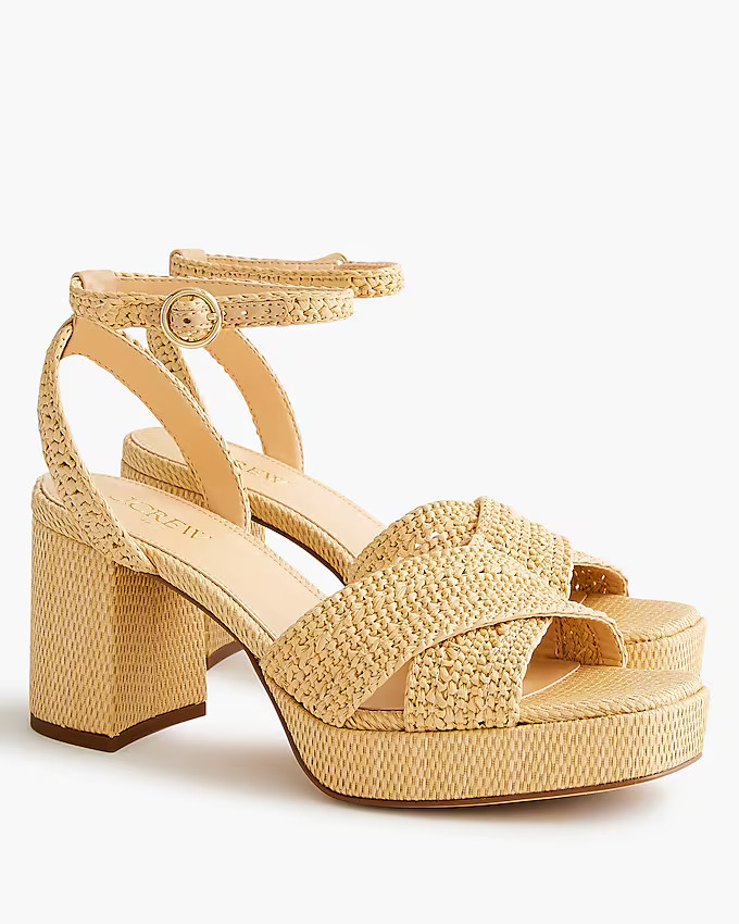 Woven platform heels | J.Crew Factory