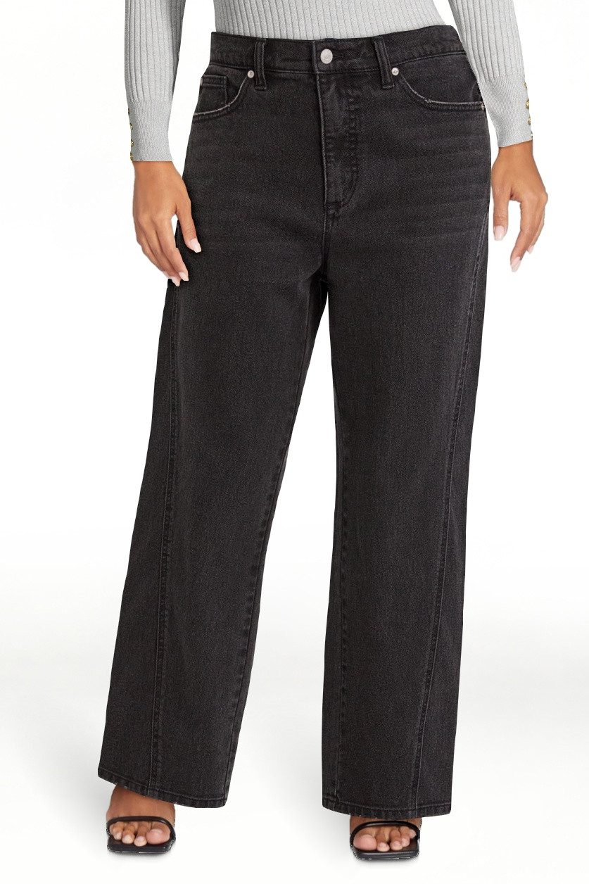 Scoop Women's Mid Rise Barrel Leg Jeans, Sizes 0-20 | Walmart (US)