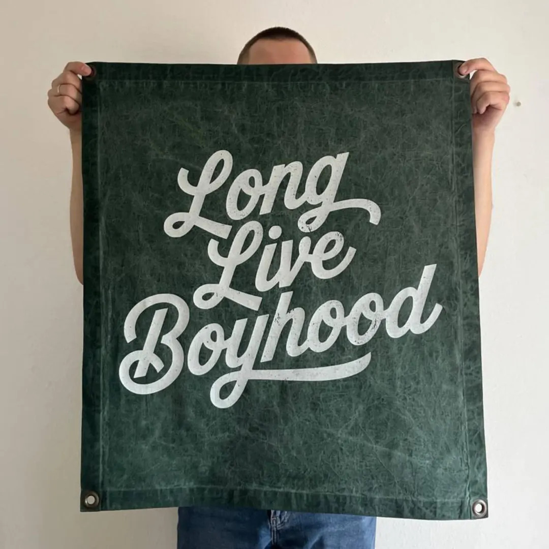 Long Live Boyhood Canvas Banner Flag | Boy BedRoom Wall Decor | Brothers Nursery Decor Navy Blue ... | Etsy (US)