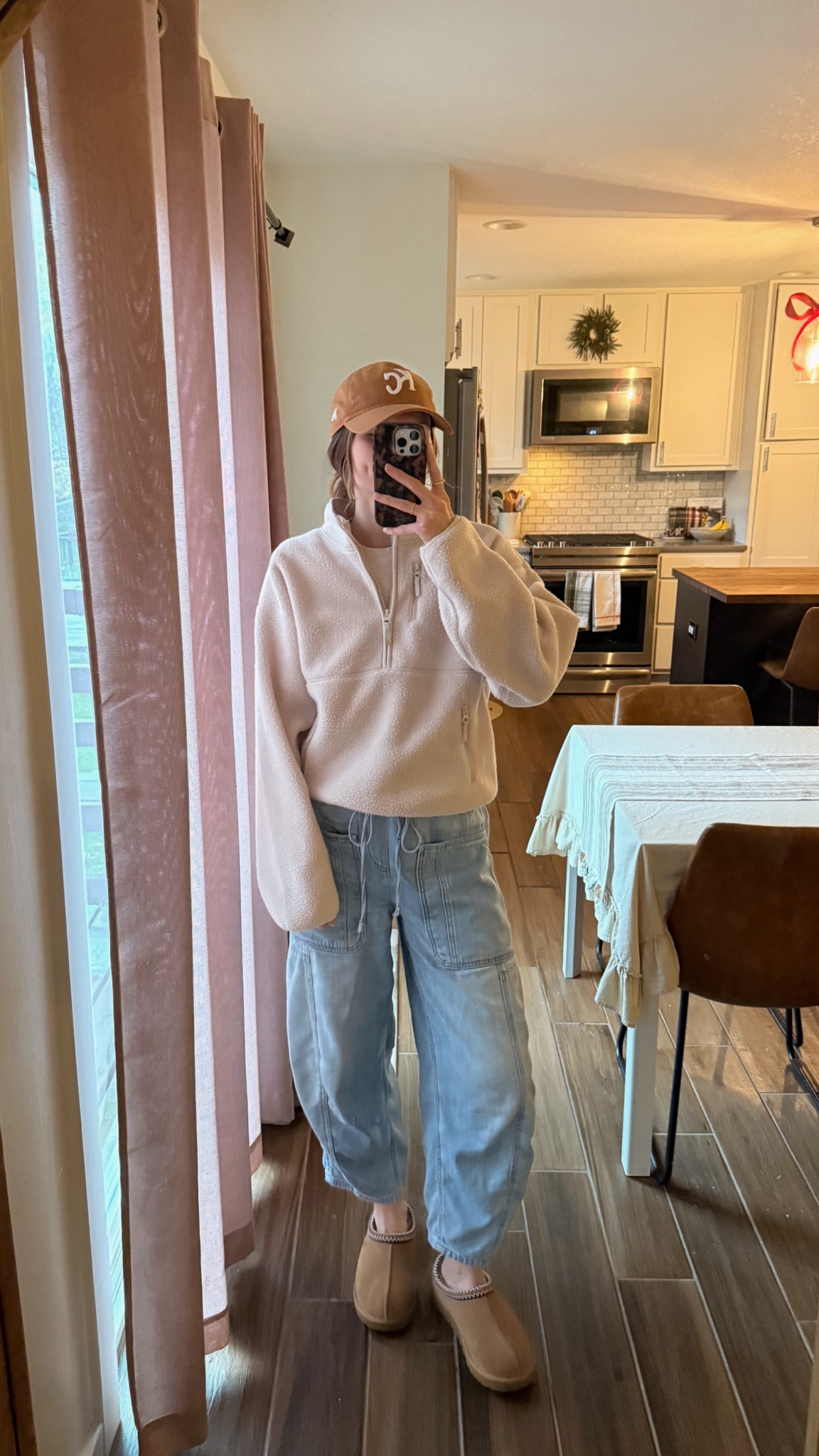 cozy rainy day outfit, swapped the pullover for a puffer jacket and slippers for sneakers when we were out this morning! sized up to medium in pullover for a roomier fit 
wearing xs in pants 

Fall outfit, casual outfit, mom outfit, winter outfit  

#LTKSeasonal