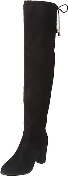 DREAM PAIRS Women's Thigh High Fashion Boots Over The Knee Block Mid Heel Boots | Amazon (US)