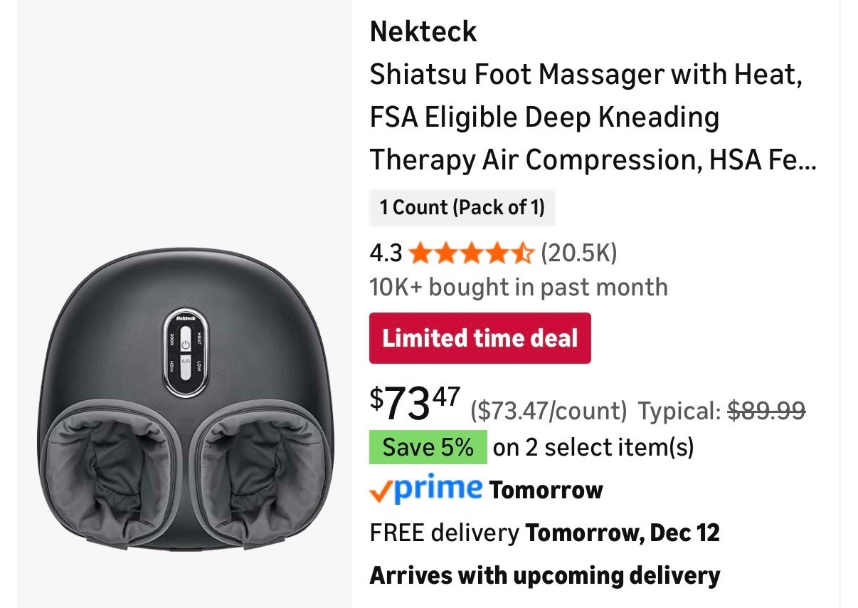 Foot massager from amazon 

#LTKSaleAlert #LTKMidsize #LTKGiftGuide