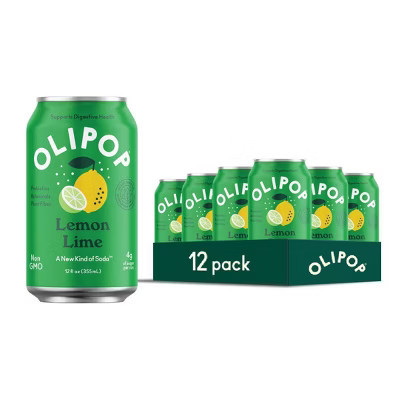OLIPOP Lemon Lime Soda - 12ct/12 fl oz Cans | Target