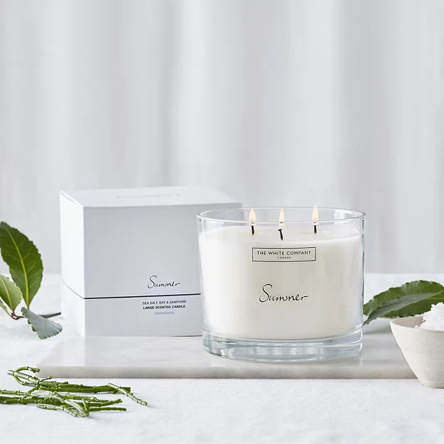 Summer Large Candle | View All Fragrance | The White Company | The White Company (UK)