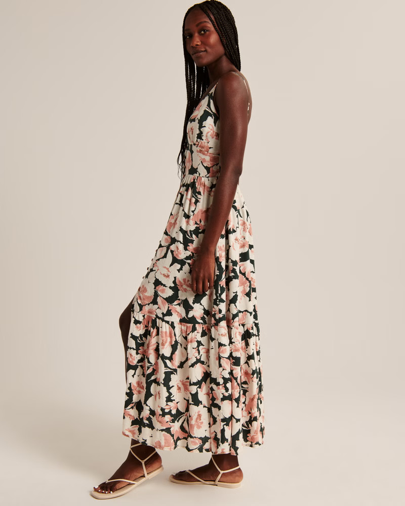 Button-Through Maxi Dress | Abercrombie & Fitch (US)