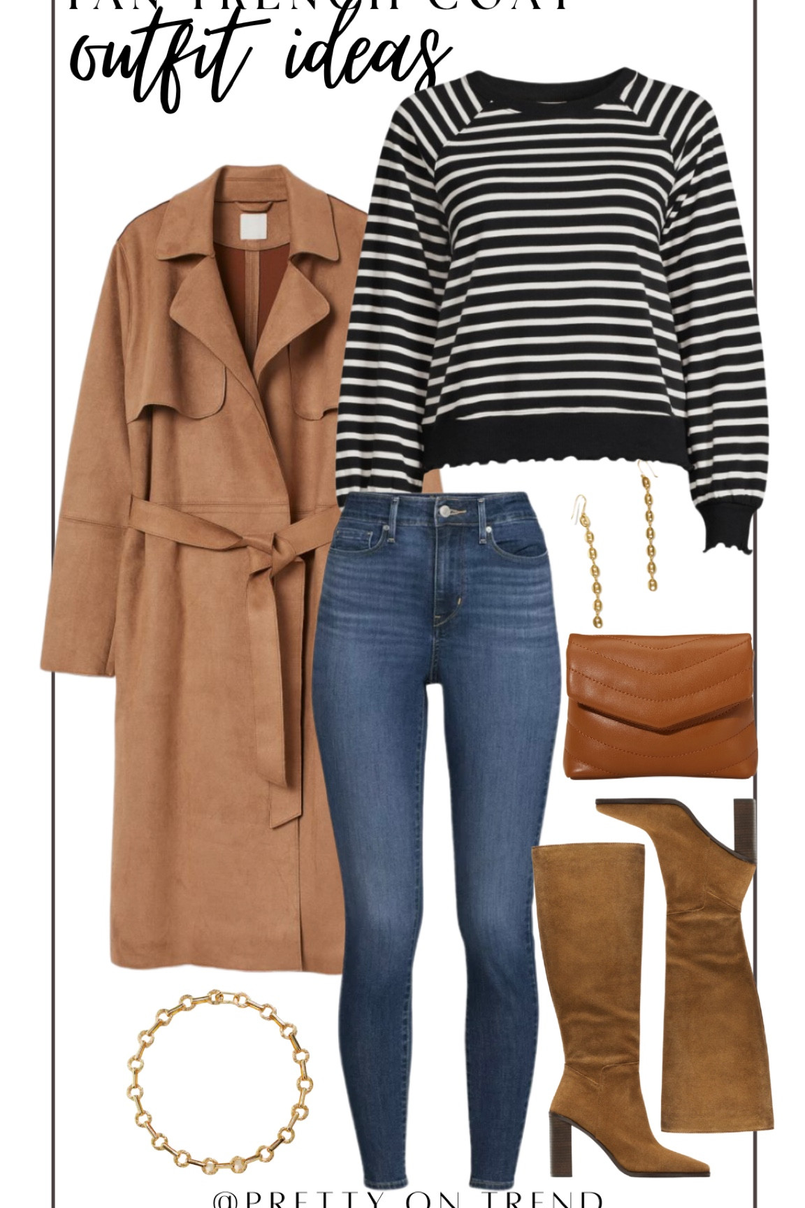 Tan trench coat r idea

#LTKHoliday #LTKstyletip #LTKSeasonal