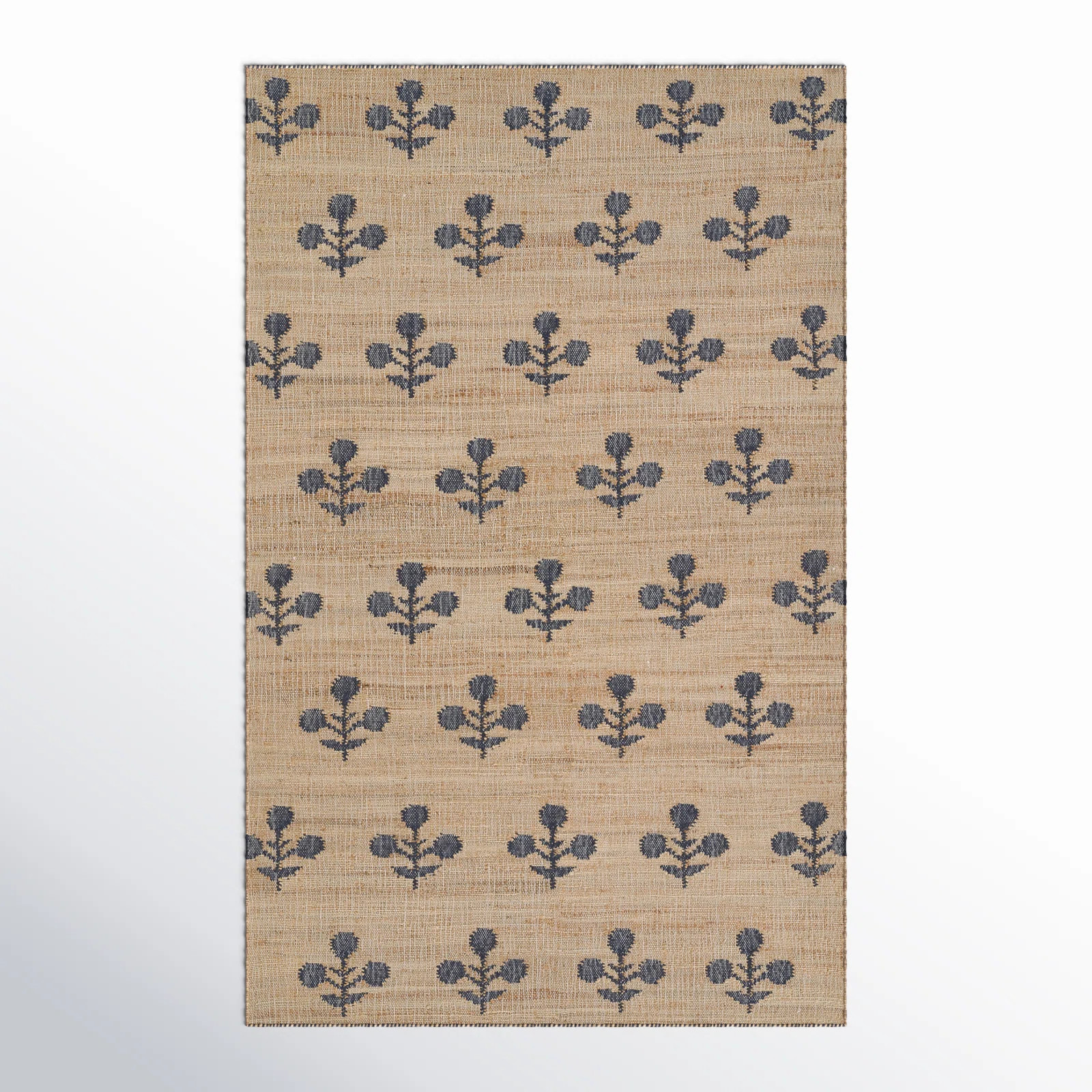 Erin Gates by Momeni Orchard Bloom Blue Hand Woven Wool and Jute Area Rug | Wayfair North America