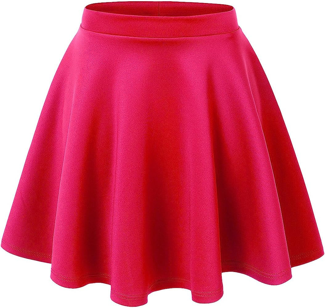 Made By Johnny Women's Basic Versatile Stretchy Flared Casual Mini Skater Skirt XS-3XL Plus Size | Amazon (US)