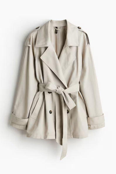 H & M - Trench-coat court - Chocolat | H&M (FR, IT, ES, PT, BE)