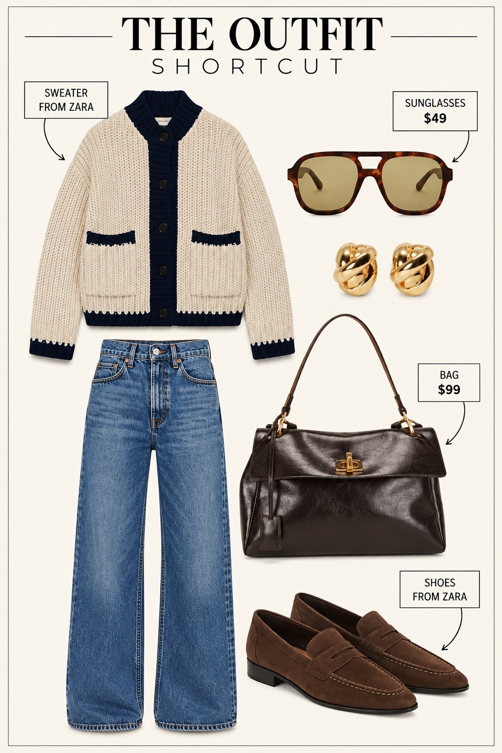 Perfect fall cozy outfit that’s still classy and elevated ￼