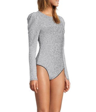 Antonio Melani x Born on Fifth Beau Long Sleeve Metallic Bodysuit | Dillard's | Dillard's