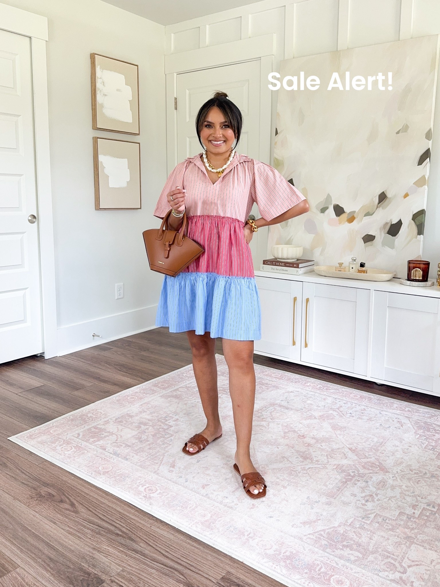 Dress size xxs TTS 
 Sandals size 5.5 TTS

#LTKootd #LTKSaleAlert #LTKPetite