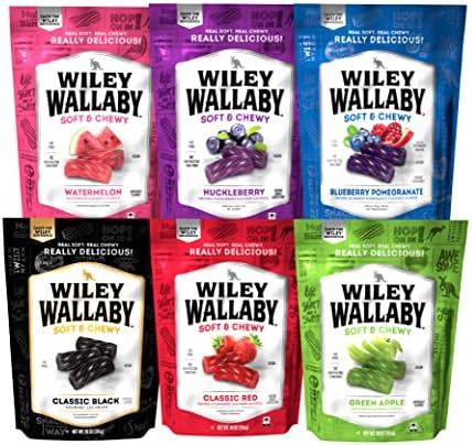 Wiley Wallaby Licorice 10 Ounce Classic Gourmet Australian Style Soft & Chewy Licorice Candy Vari... | Amazon (US)