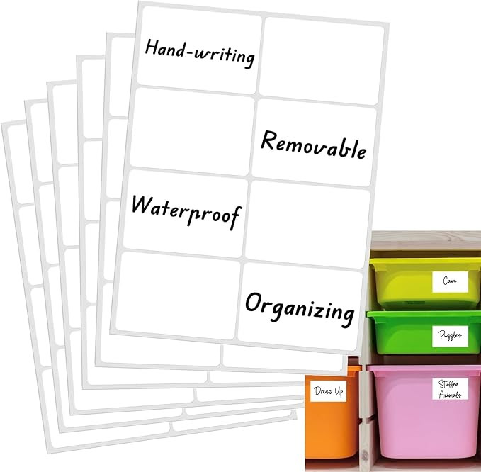 Removable Label Stickers for Organizing -200PCS 3 x 2 inch Waterproof White Blank Address Labels,... | Amazon (US)