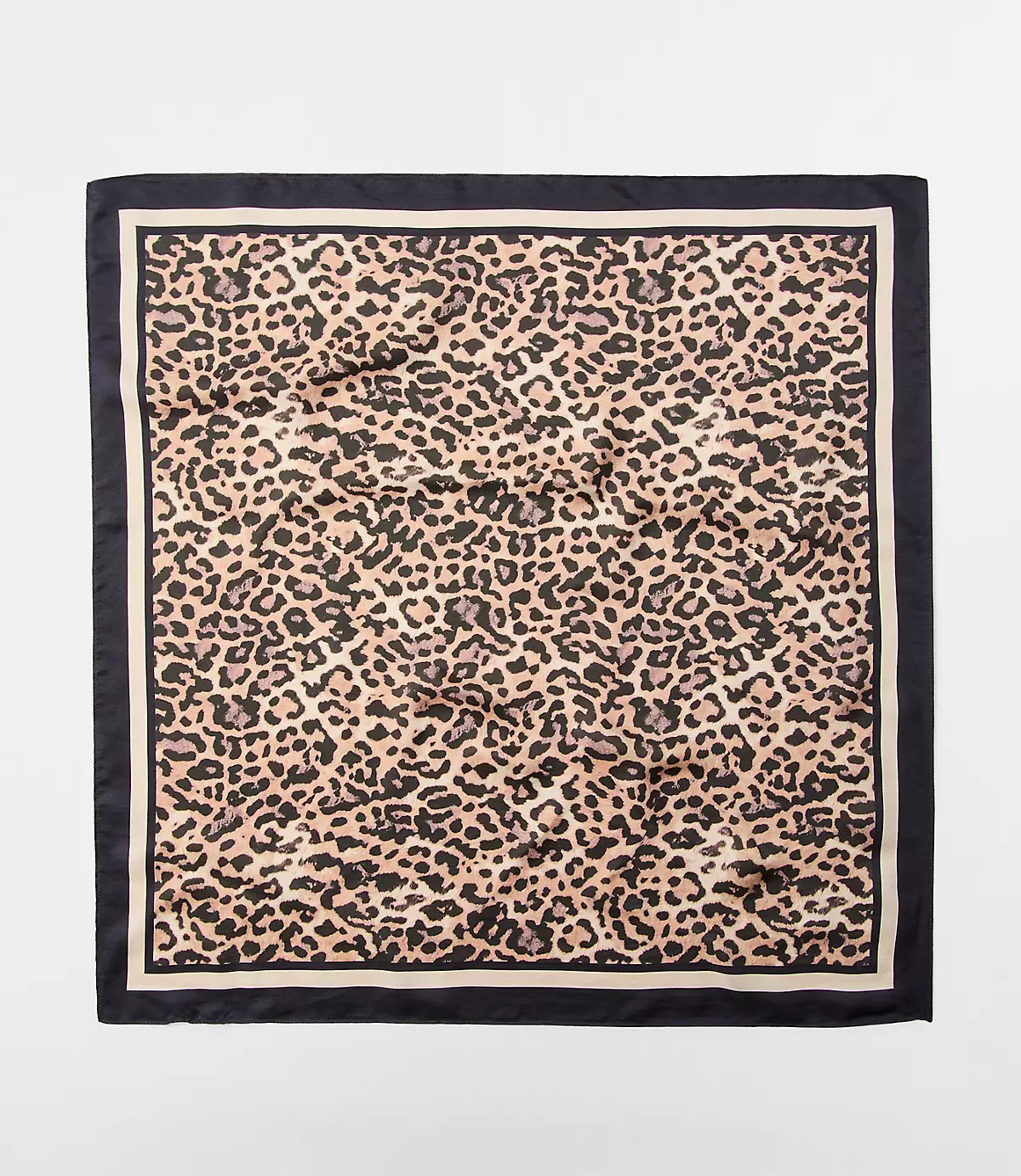 Leopard Print Square Silk Scarf | LOFT