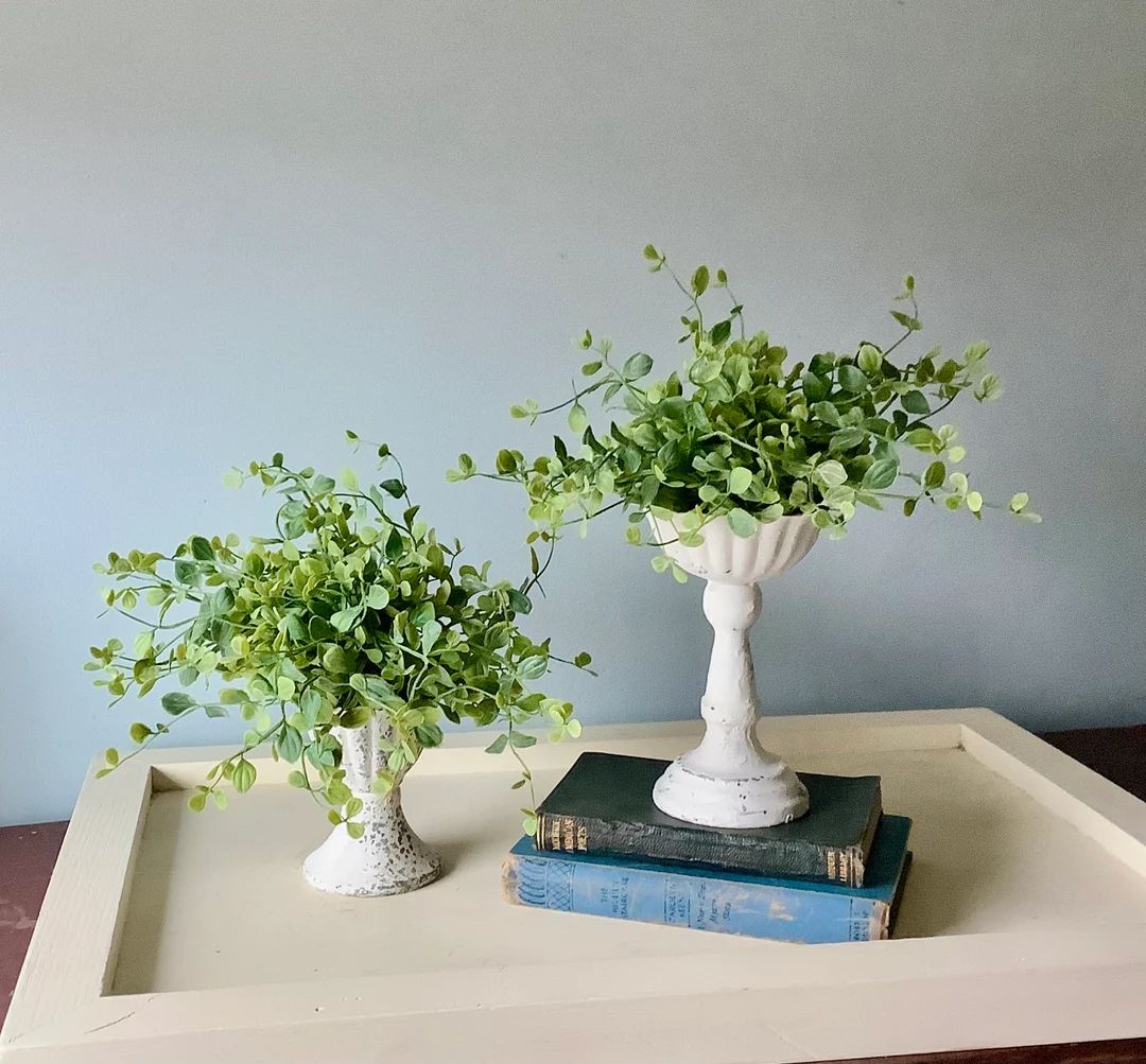 Set 2 Green Leafy Vine Topiary, Spring Vine Topiary, Wedding Decor - Etsy | Etsy (US)