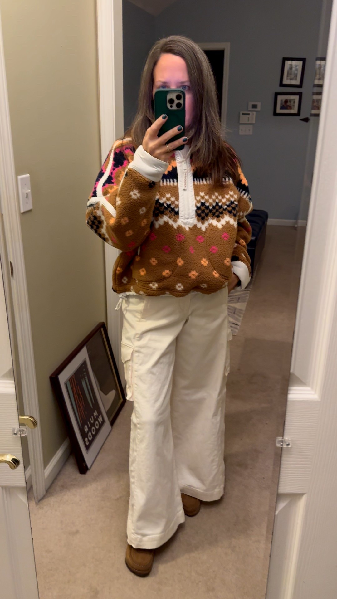 A third way to style this Free People high pile fleece; with Alo cargo pants and Birks.

#LTKSeasonal #LTKOver40 #LTKootd