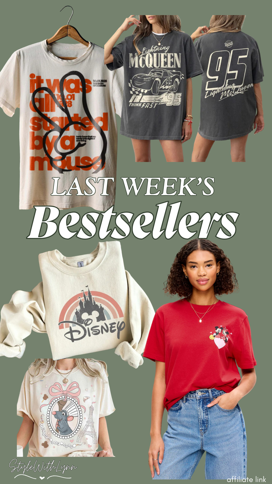 Last Week's Bestsellers (Feb 9, 2026)

These were your favorites last week and with good reason.  They all speak to some of Disney's most popular movies and attractions.  Shop below if you missed the original post and see what all the hype is about.  🏰✨

#DisneyWorld #LightningMcQueen #DisneyOutfits #DisneyOOTD #MinnieMouse #EtsyFinds #OldNavy 

 #LTKootd #LTKTravel