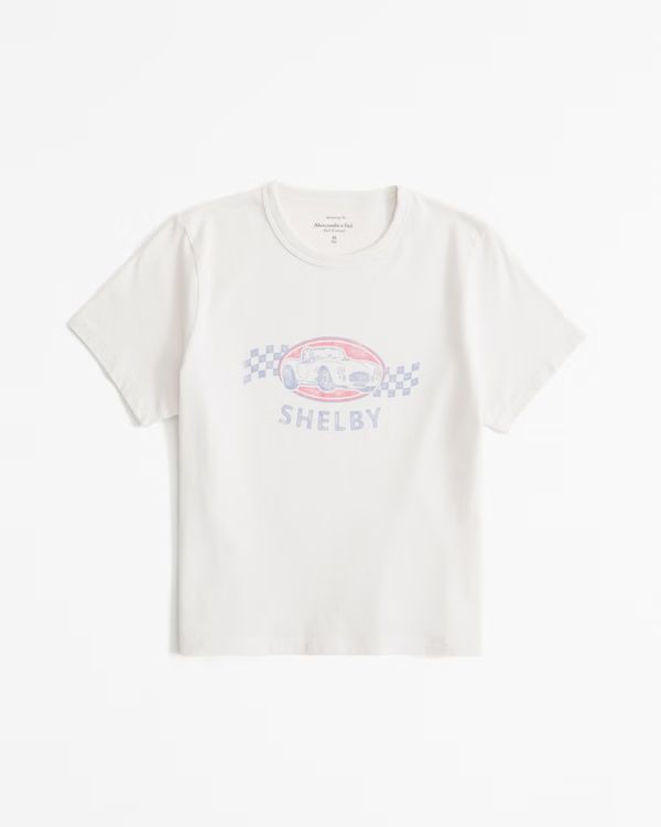 Women's Short-Sleeve Shelby Graphic Skimming Tee | Women's Clearance | Abercrombie.com | Abercrombie & Fitch (US)