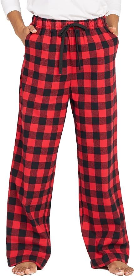 LAPASA Women's Flannel Pajama Pants, Plaid 100% Cotton Pajamas, Comfy Lounge Sleep Pants with Dra... | Amazon (US)