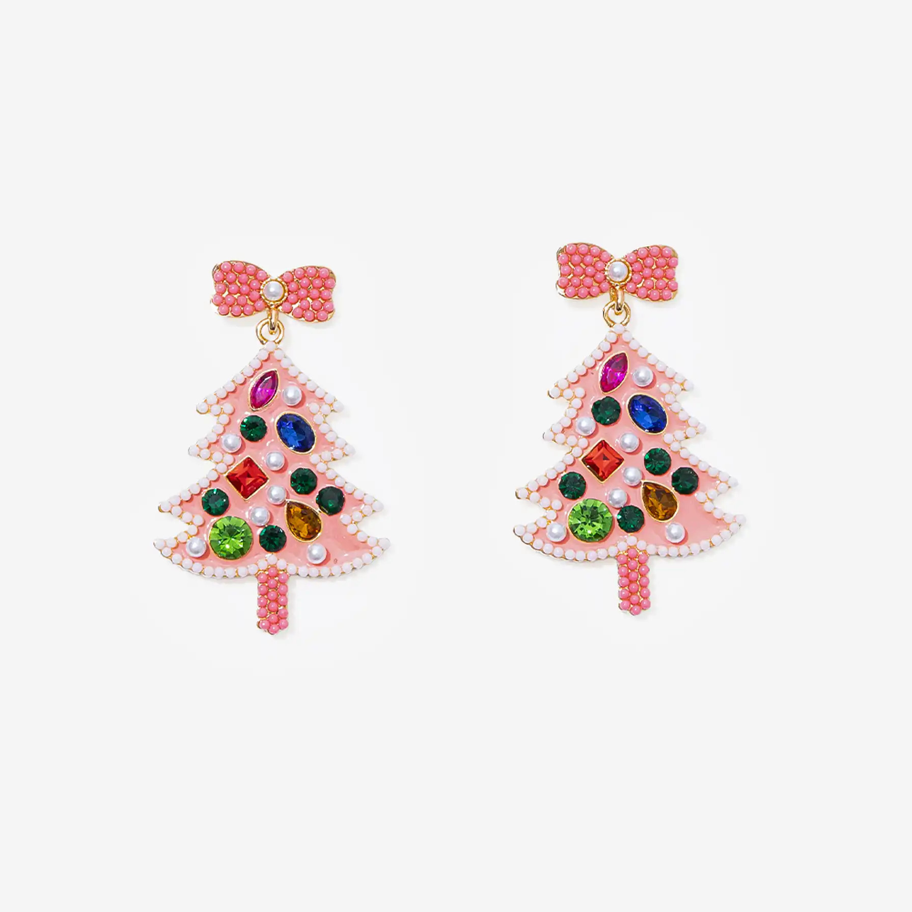 Beaded Christmas Tree Earrings | Marleylilly