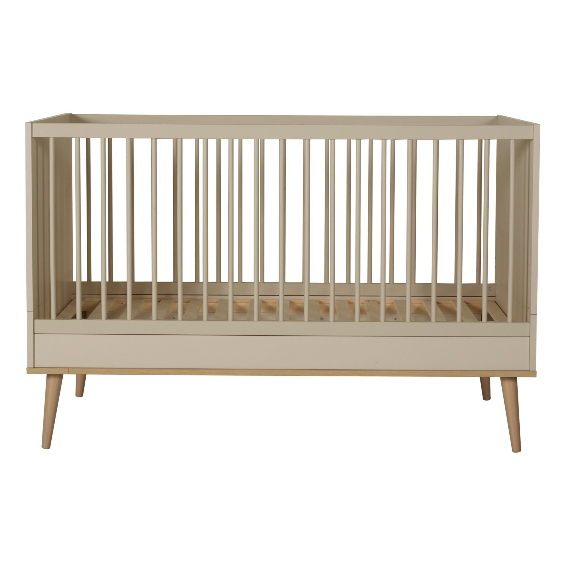 Flow Oak Cot 70 x 140cm Clay Quax Design Baby | Smallable DE
