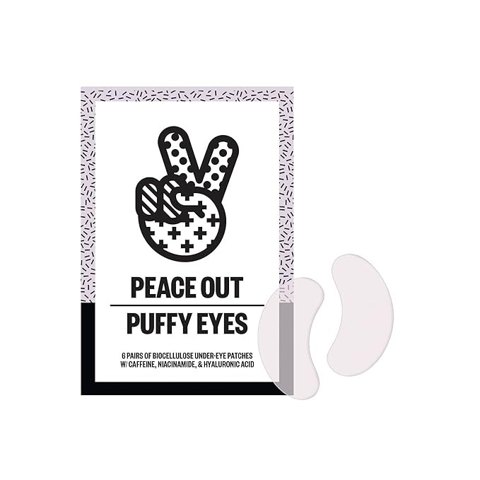 PEACE OUT Skincare Puffy Eyes, Biocellulose Under-Eye Mask, Minimize Puffiness & Tired Eyes with ... | Amazon (US)