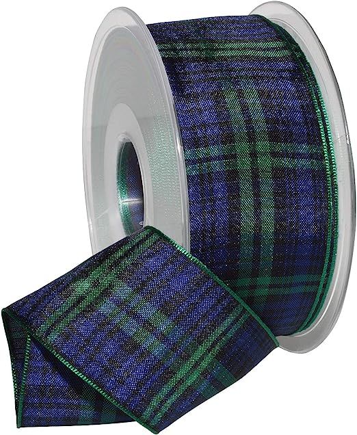 Morex Ribbon Edinburgh Ribbon, 1.5 inches by 27 yards, Black Watch Tartan | Amazon (US)