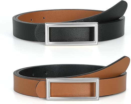 SUOSDEY Women Reversible Leather Belts for Jeans Pants Dresses Ladies Fashion Belts with Gold Buc... | Amazon (US)
