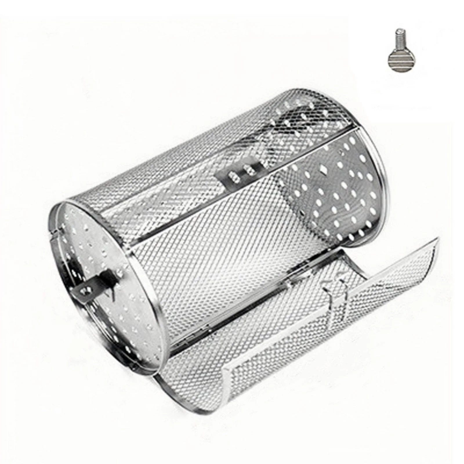 Rolling Grilling Baskets Grill BBQ Net Tube Stainless Steel Large Round Mesh Barbecue Cylinder Ca... | Walmart (US)