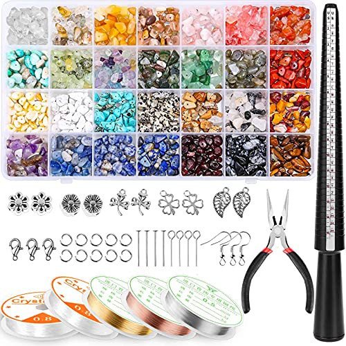 selizo Jewelry Making Kits for Adults Women with 28 Colors Crystal Beads, 1660Pcs Crystal Bead Ring Maker Kit with Jewelry Making Supplies | Amazon (US)