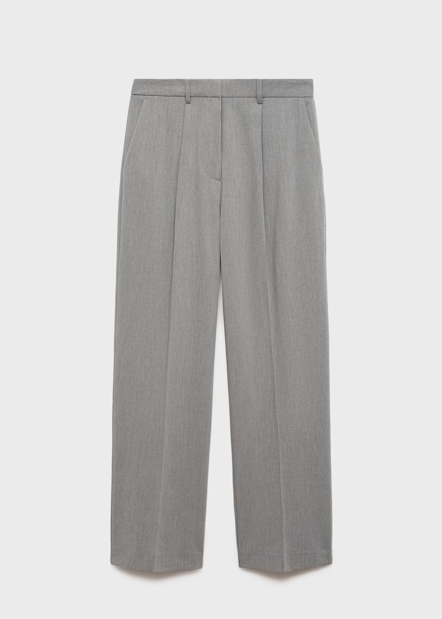 Pleat straight trousers - Woman | MANGO USA | MANGO (US)
