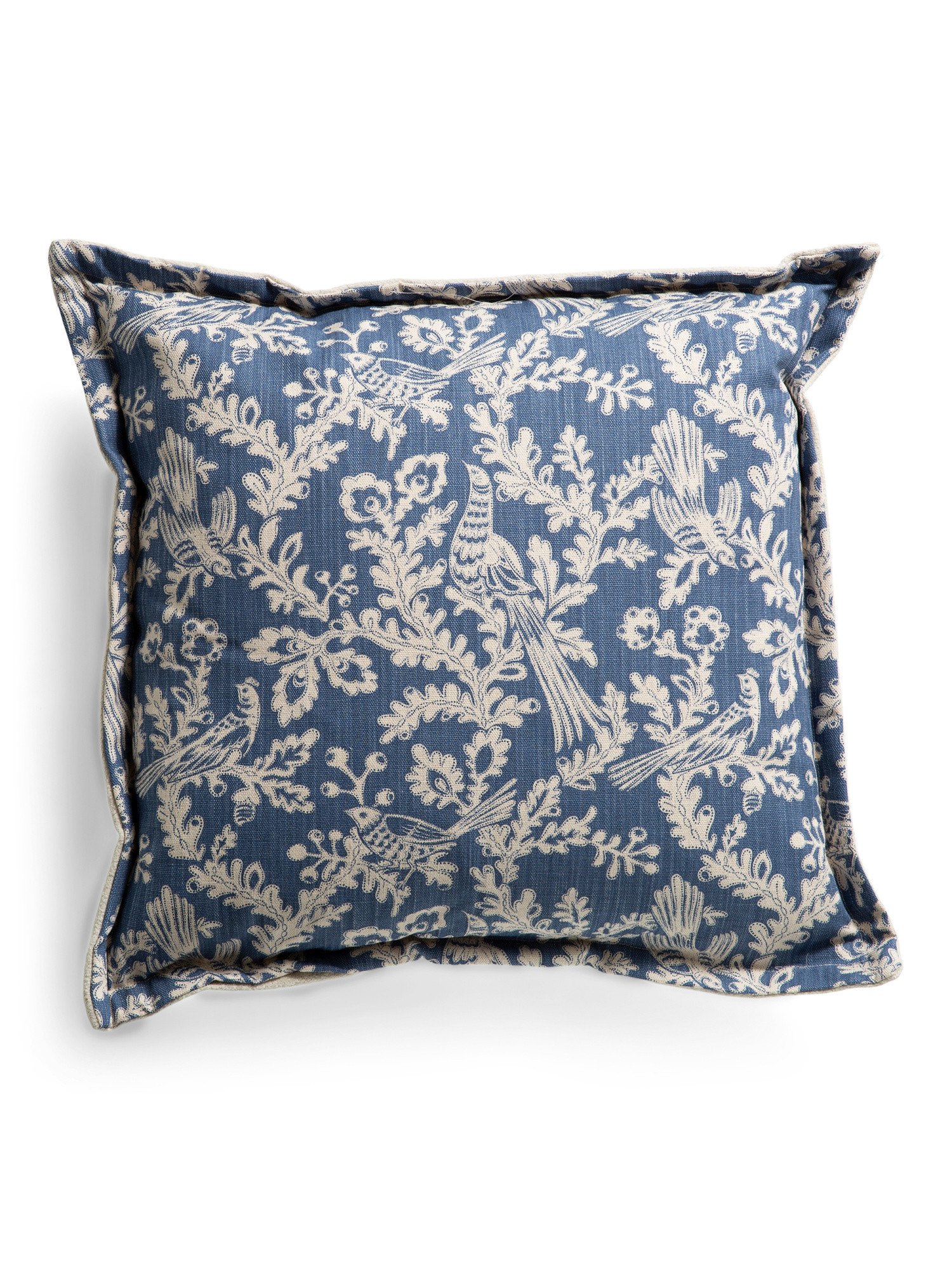 Handmade In Usa 22x22 Bird Floral Pillow | TJ Maxx
