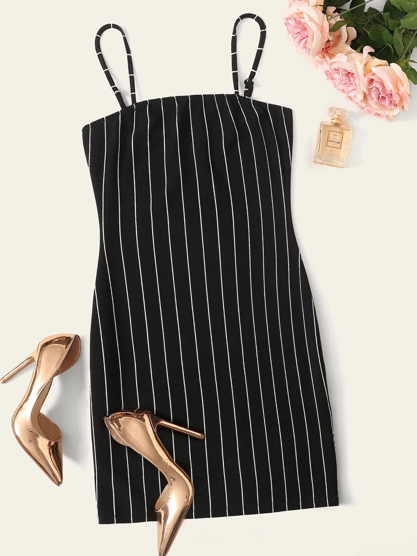 SHEIN Striped Cami Bodycon Dress | SHEIN