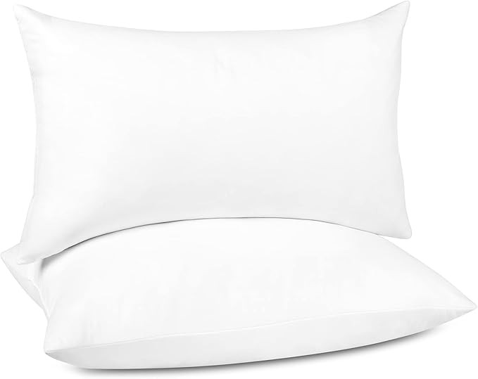puredown® Lumbar Pillow Inserts 12 x 20 (Pack of 2, White), Filled with Feather and Down, Decora... | Amazon (US)