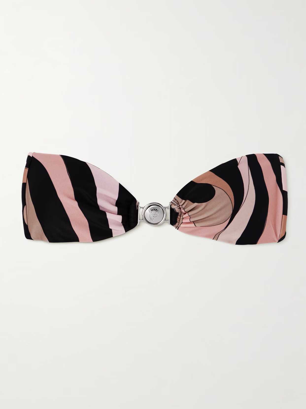 PUCCI - Printed Bandeau Bikini Top - Pink | NET-A-PORTER (US)