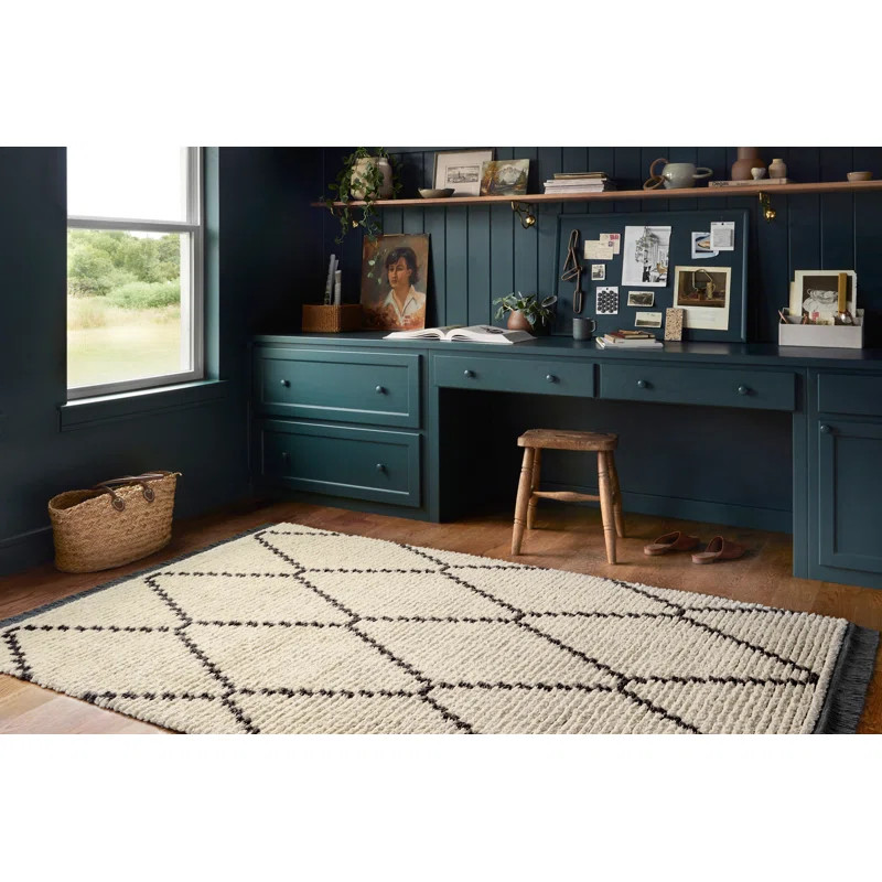 Alice Geometric Cream/Charcoal Area Rug | Wayfair Professional